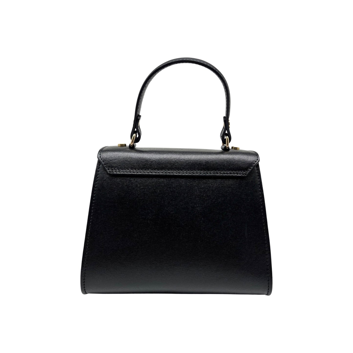 SAFIANO JACQUELINE BLACK LEATHER HANDLE BAG