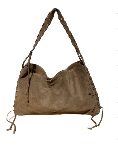 SAC CUIR SUEDE LACEL