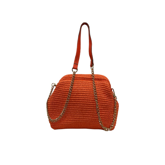 SAC CUIR RAPHIA FERMOIR LAURE