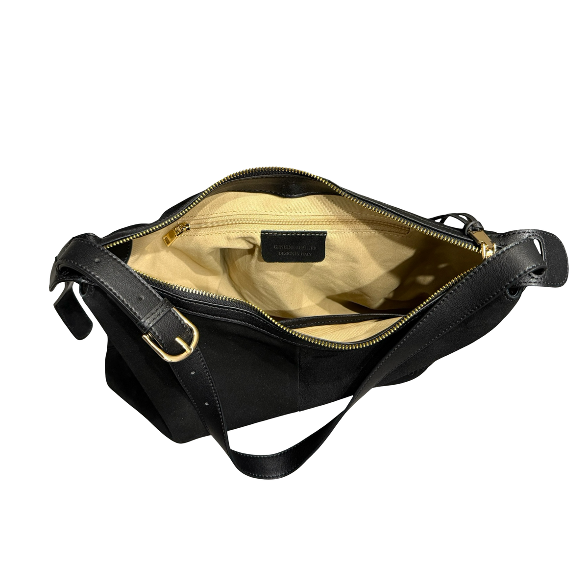 Sac Porté Épaule en Cuir Suède Romane