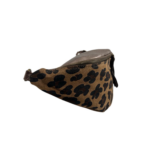 SAC BANANE CUIR LEOPARD GM