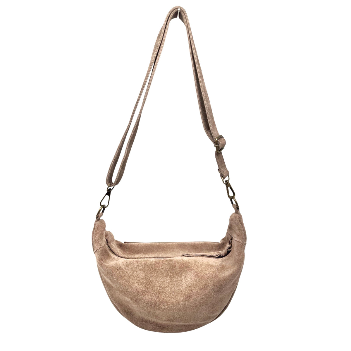 SAC FORME BANANE CUIR SUEDE ROXANA