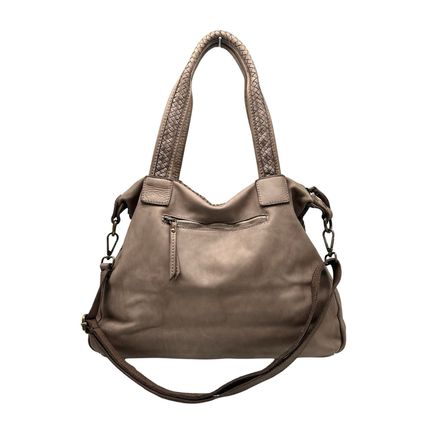 GRAND SAC EPAULE 2 POCHE CUIR WASHED  TAMARA