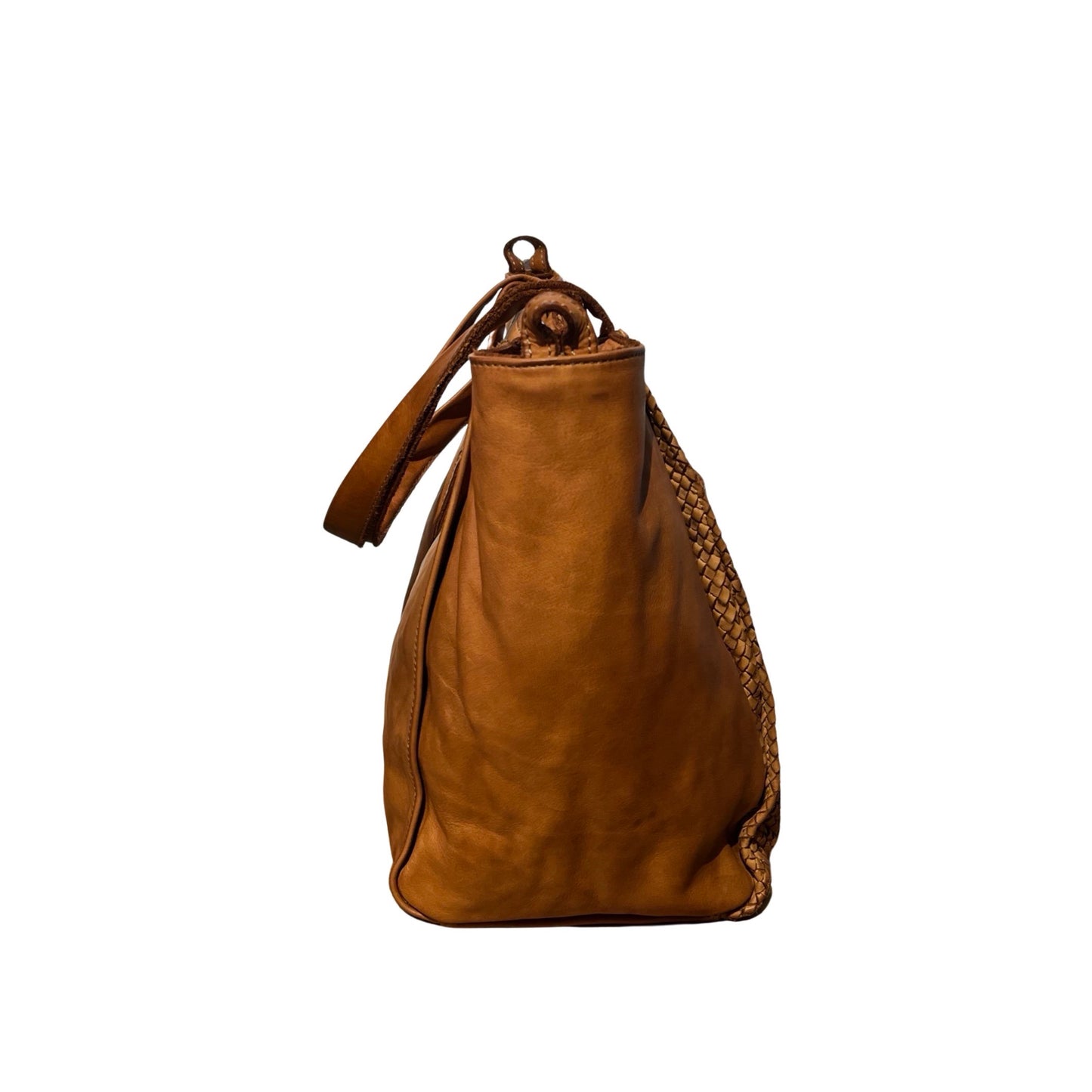 SAC CABAS CUIR TRESSE VINTAGE MARIANA