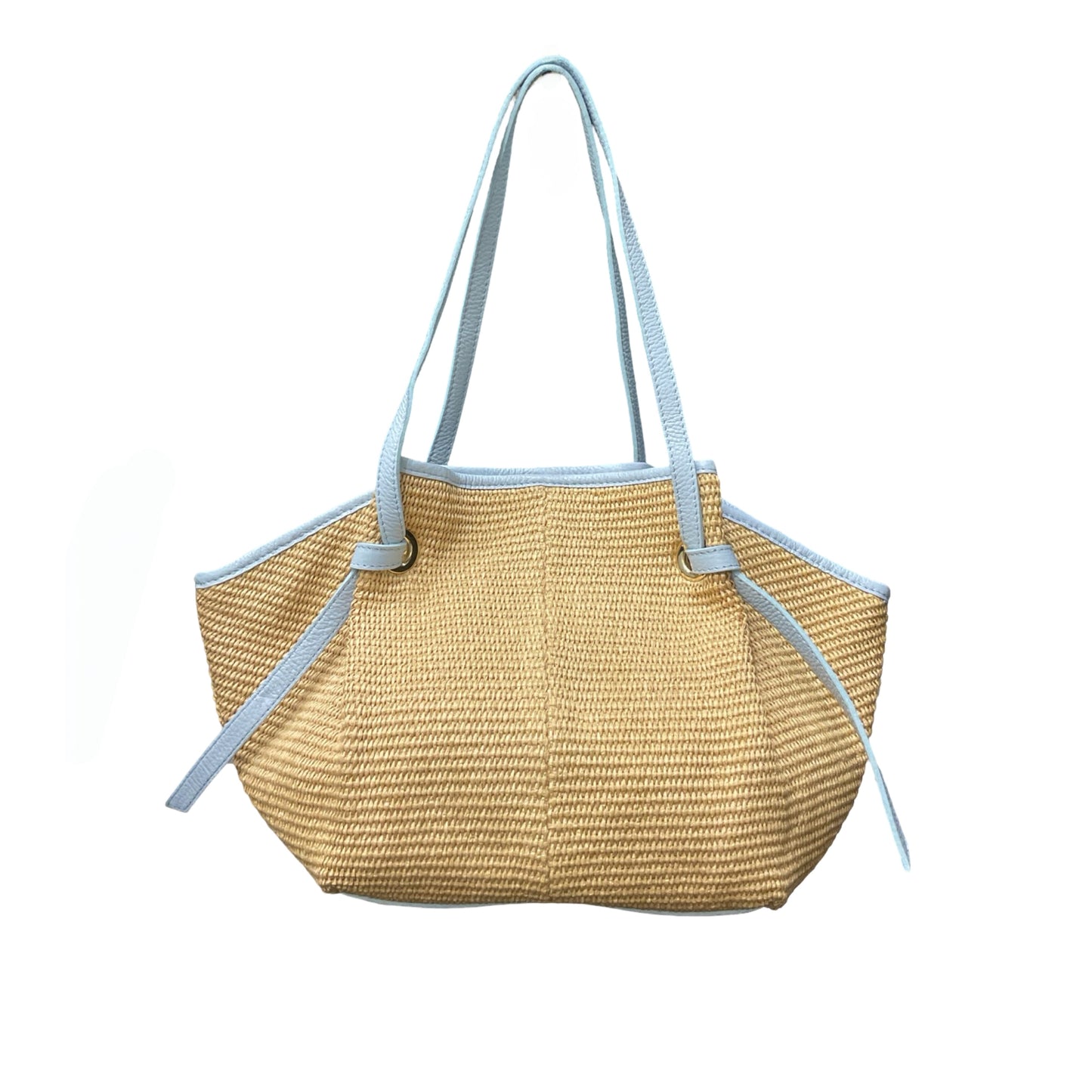Sac Cuir Raphia Medium Shopping