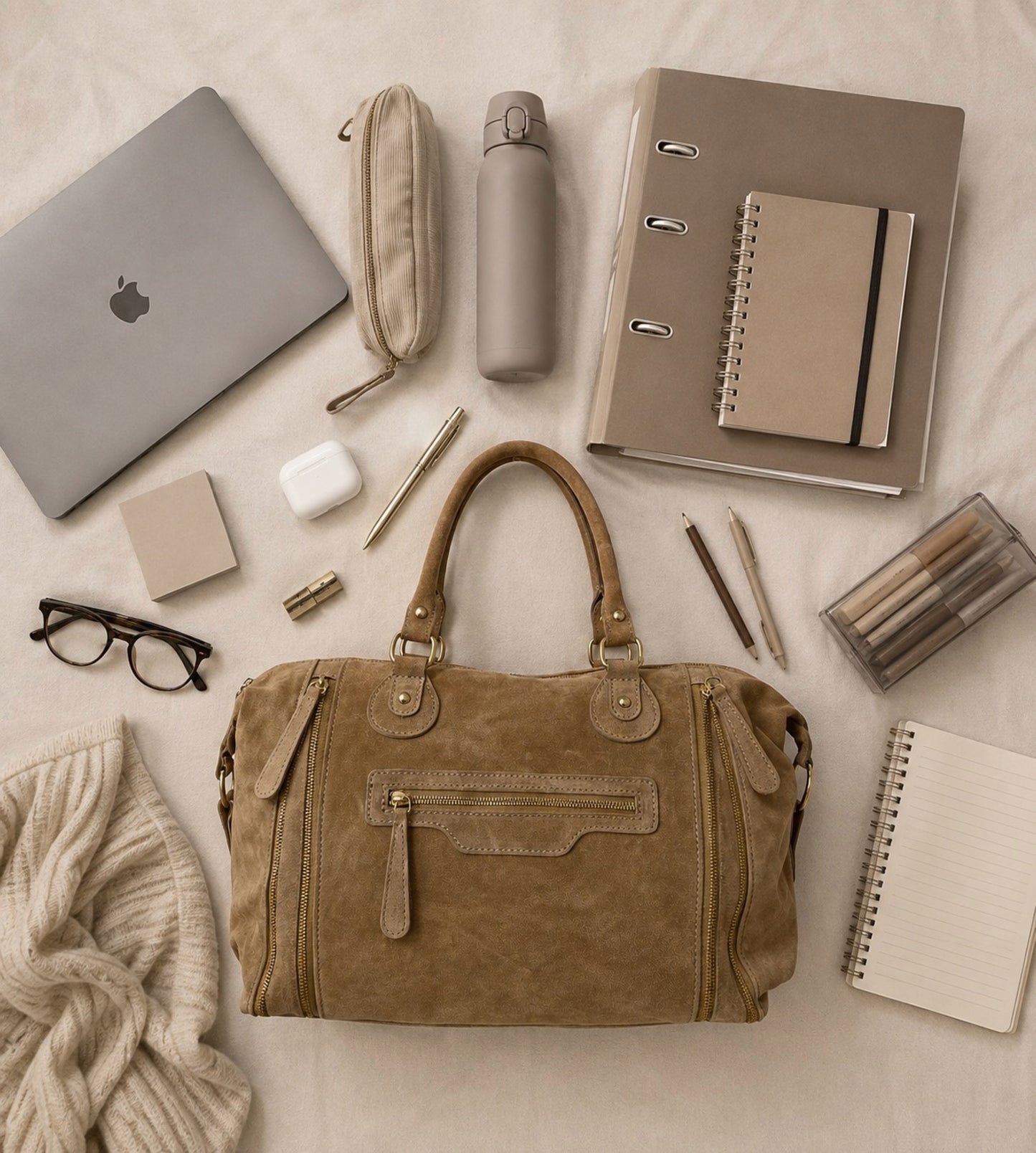 SAC A MAIN CUIR SUEDE BIG GABRIELLE