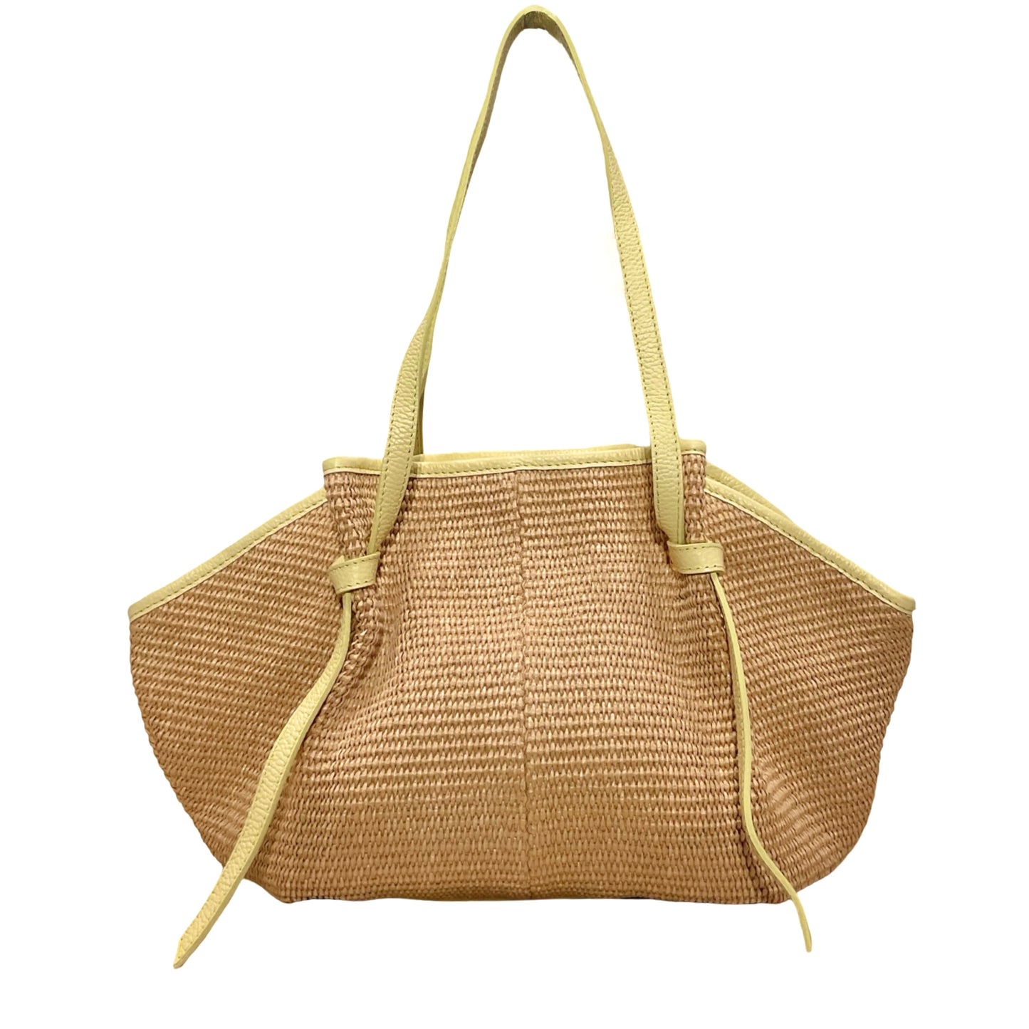 Sac Cuir Raphia Medium Shopping