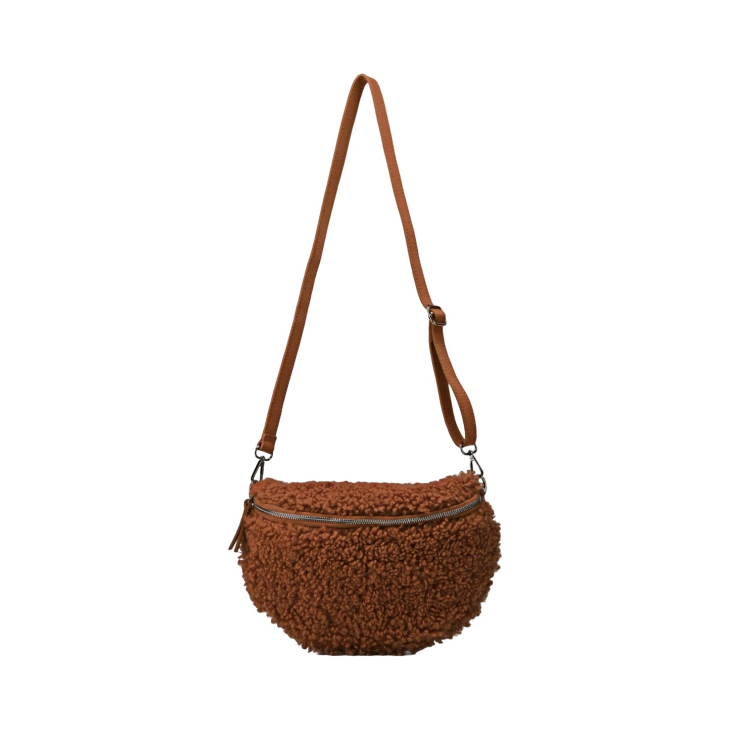 Sac Banane en Moumoute Garni Cuir