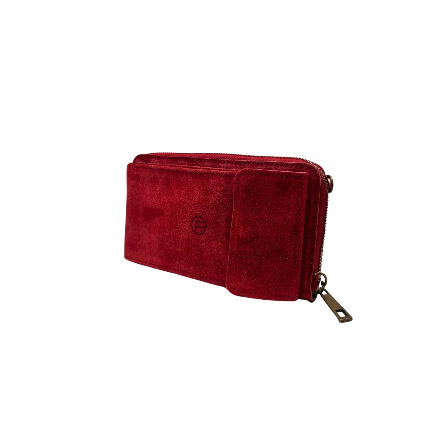 POCHETTE  CUIR SUEDE VERTICAL