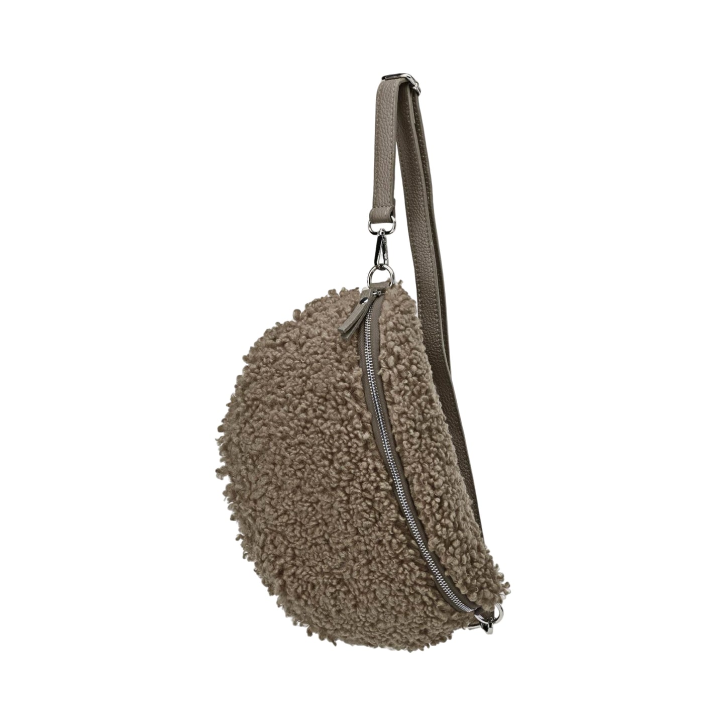 Sac Banane en Moumoute Garni Cuir