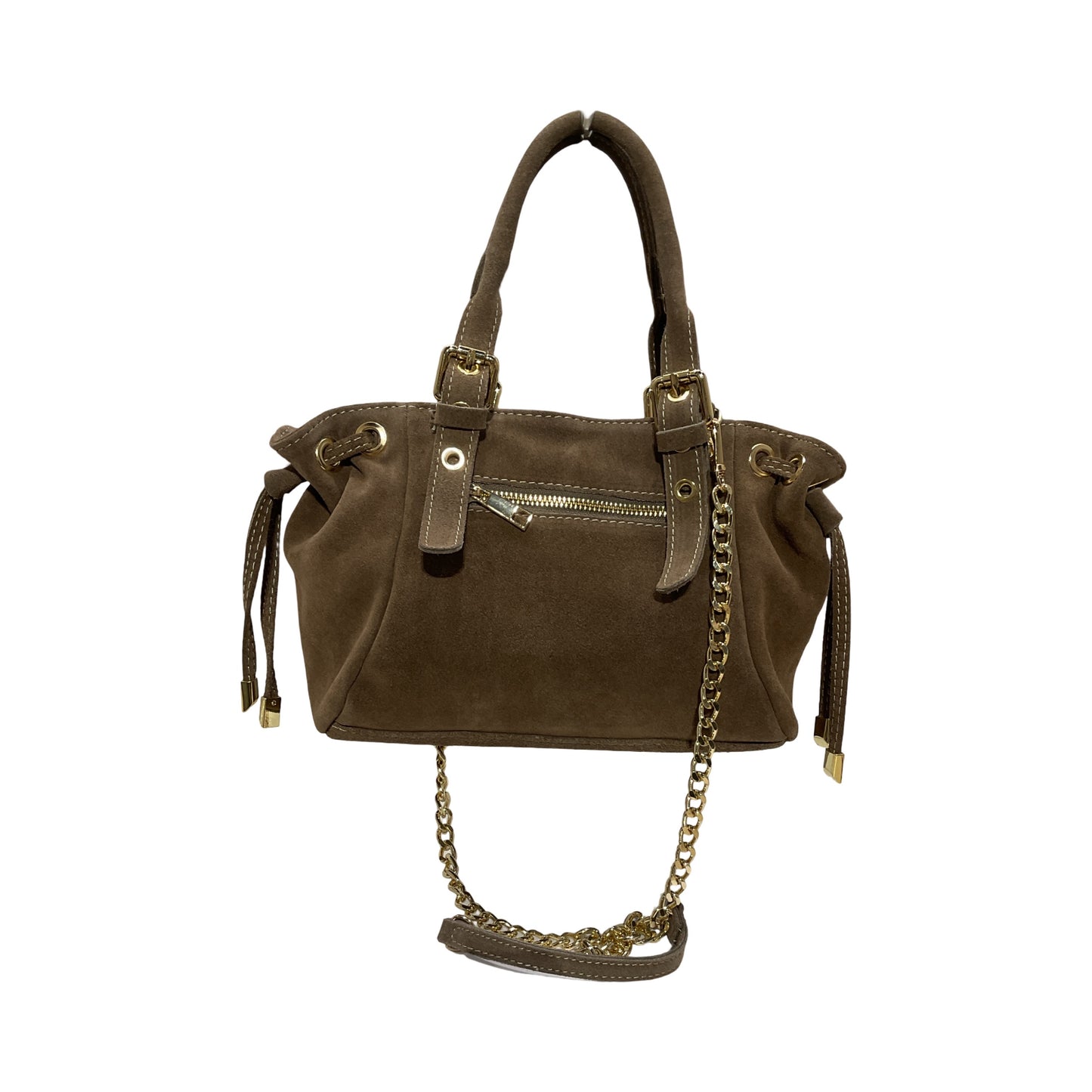 SAC CUIR SUEDE "MINI LACET" SMALL
