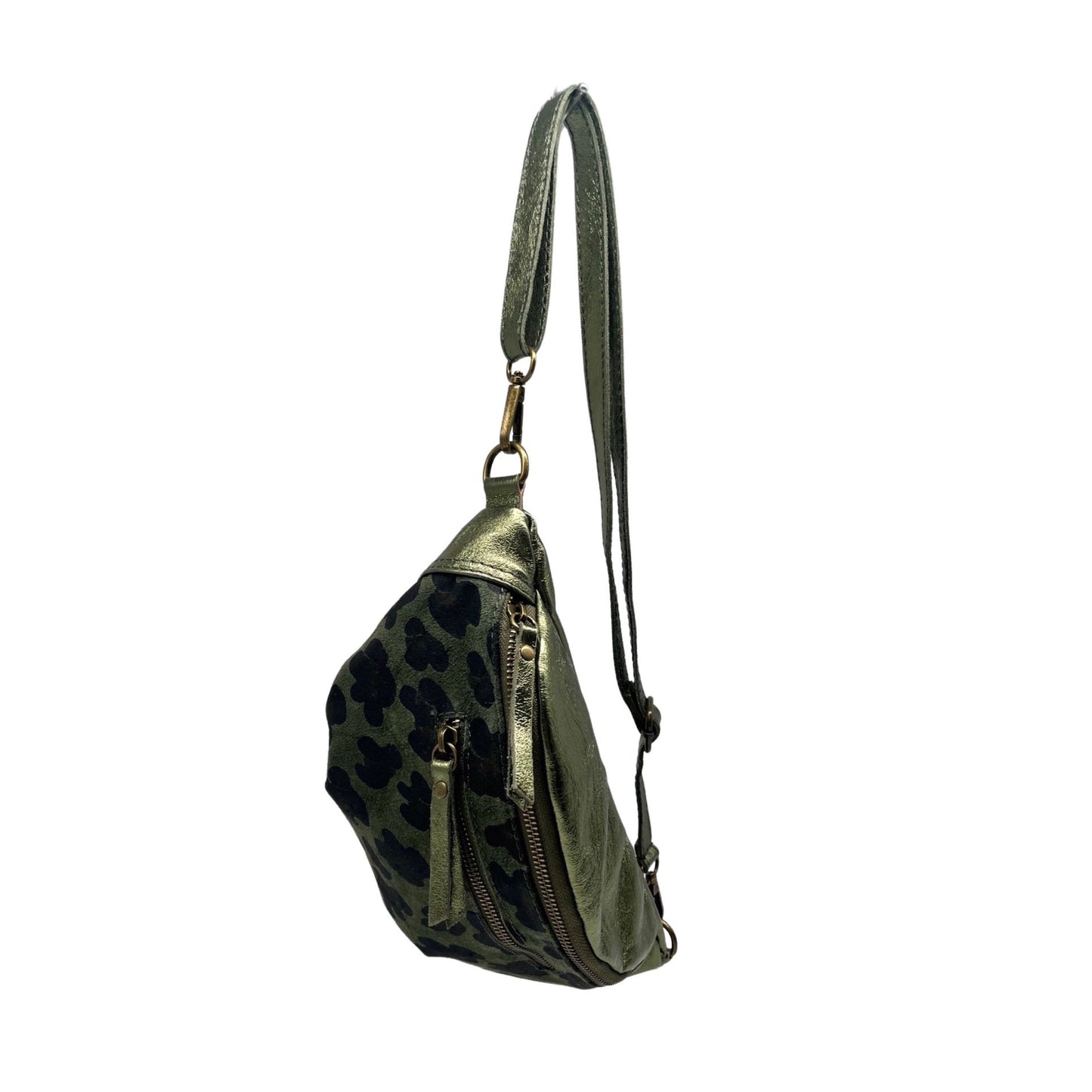 SAC BABANE CUIR LEOPARD MM