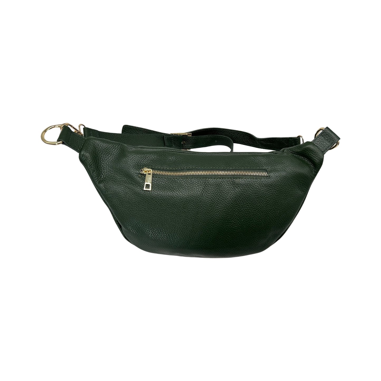 GROSSE GÜRTELTASCHE AUS SAATLEDER 39 CM GRÜN