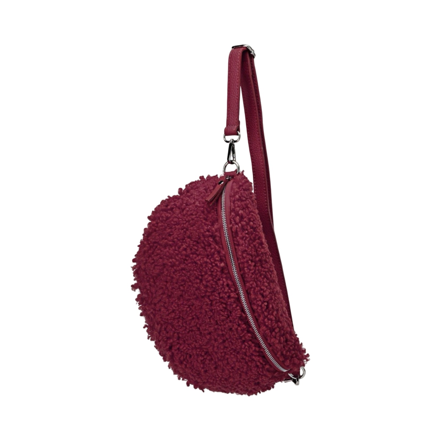 Sac Banane en Moumoute Garni Cuir