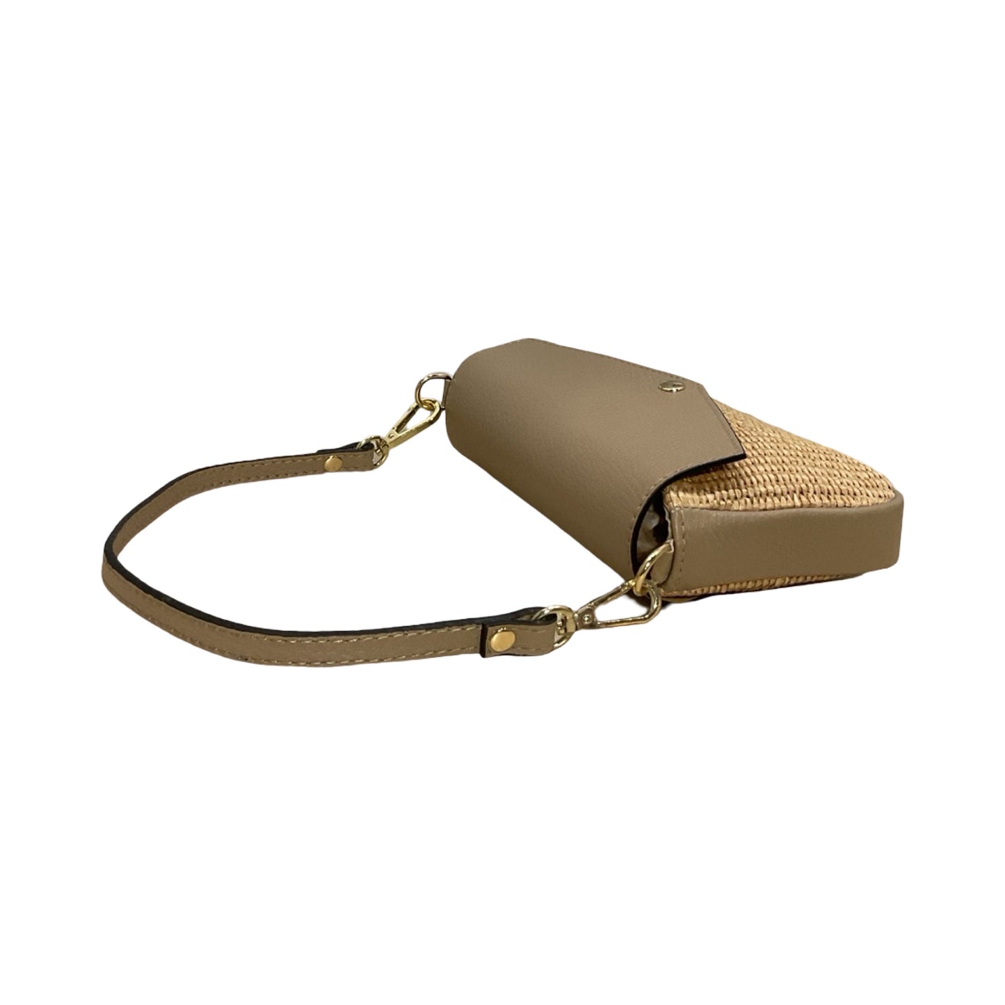 SAC POCHETTE CUIR RAPHIA CHLOE