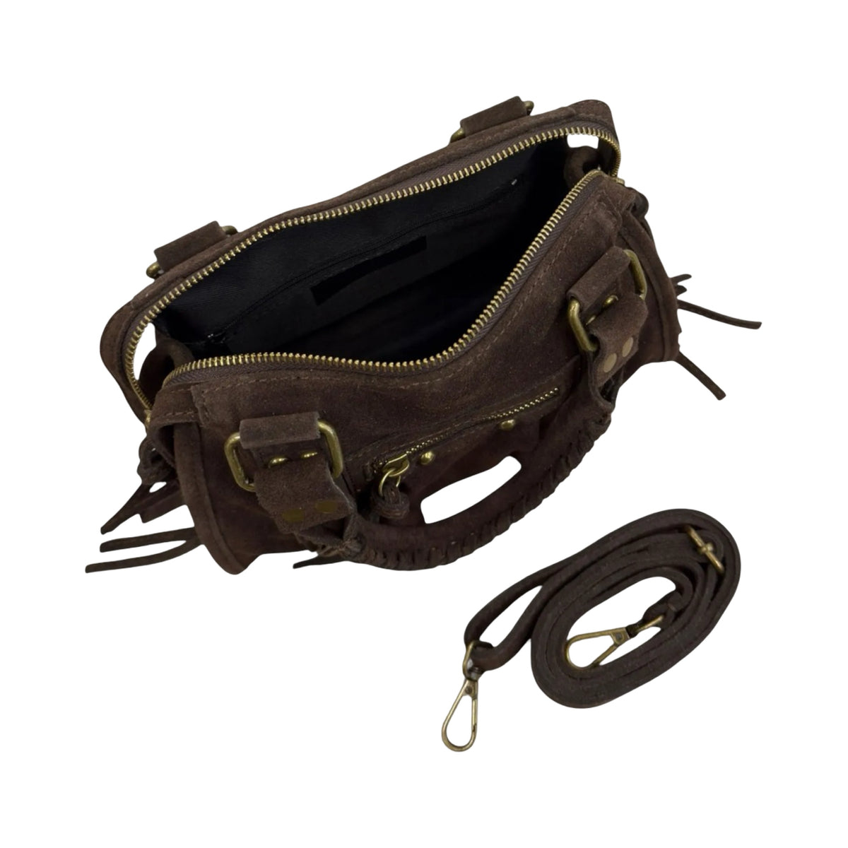 SAC CUIR SUEDE CAPUCINE S