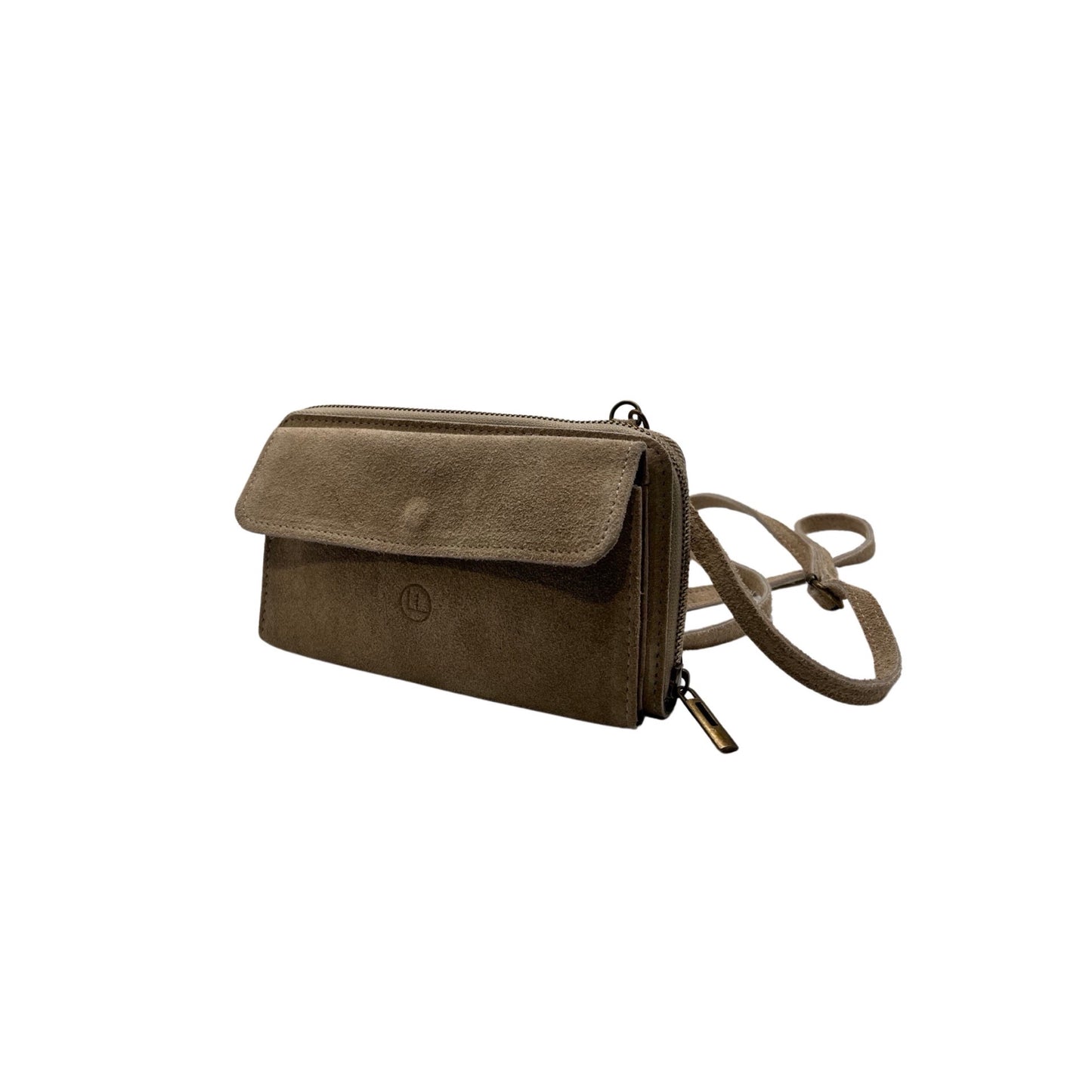 POCHETTE CUIR SUEDE HORIZONTAL