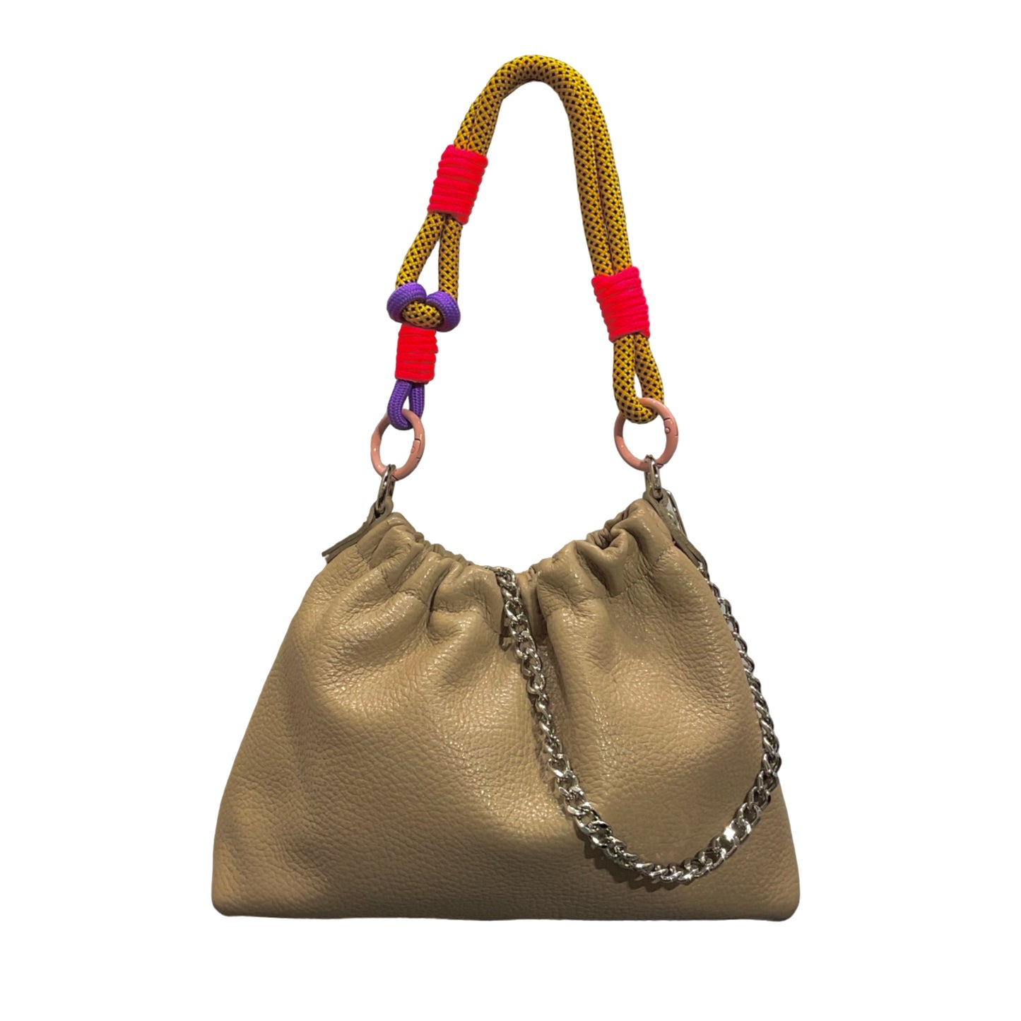 Sac cuir grainé cordon Plissa S