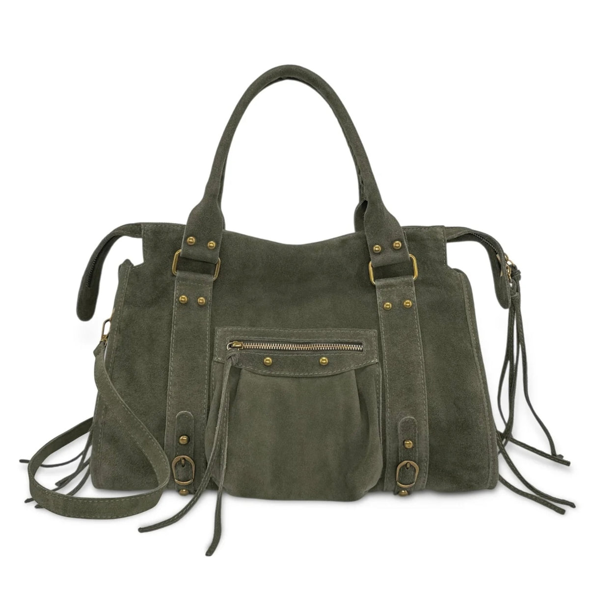 SAC CUIR SUÈDE CAPUCINE L