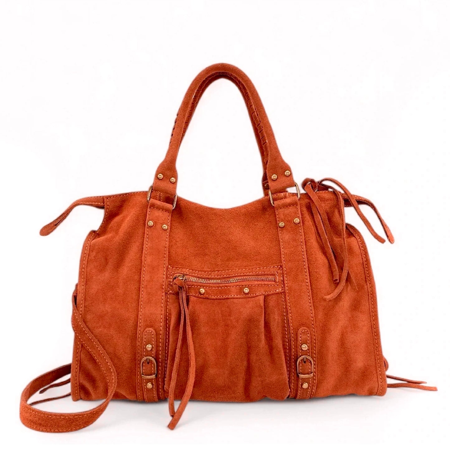 SAC CUIR SUÈDE CAPUCINE L