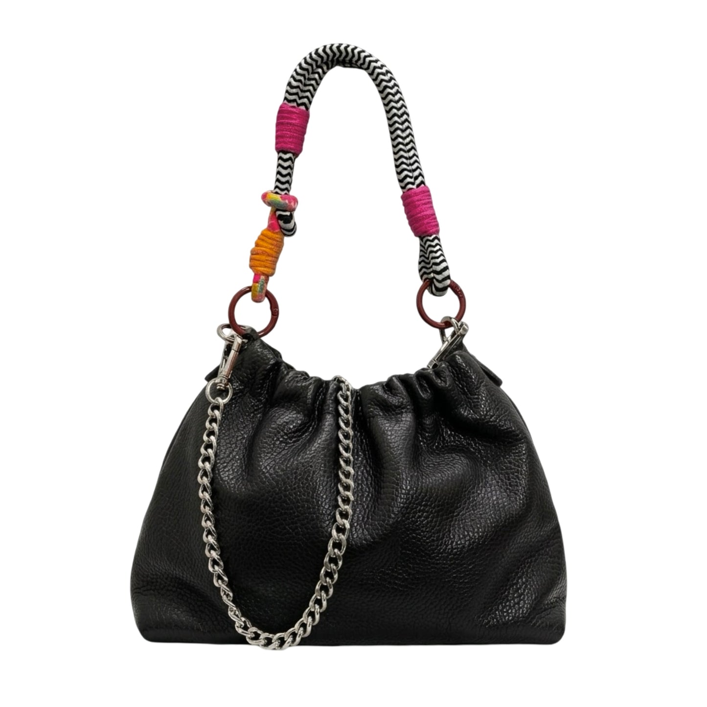 Sac cuir grainé cordon Plissa S