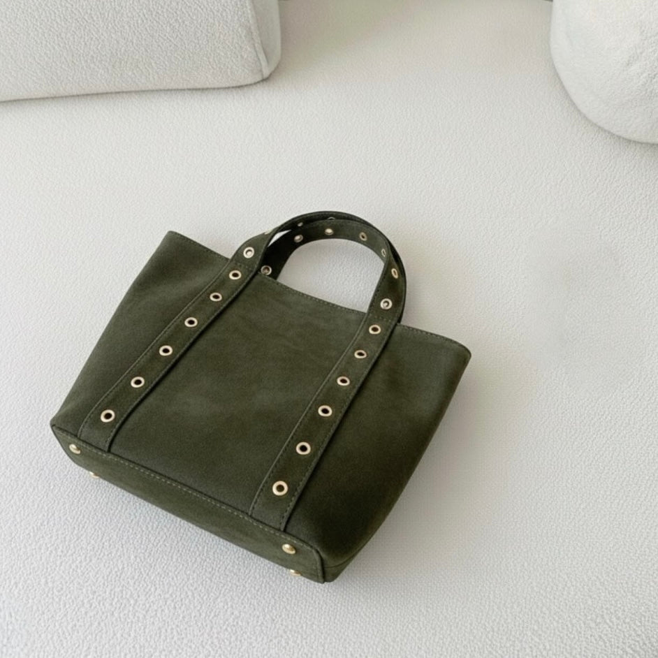 SAC CUIR SUEDE RIVET OLAIA