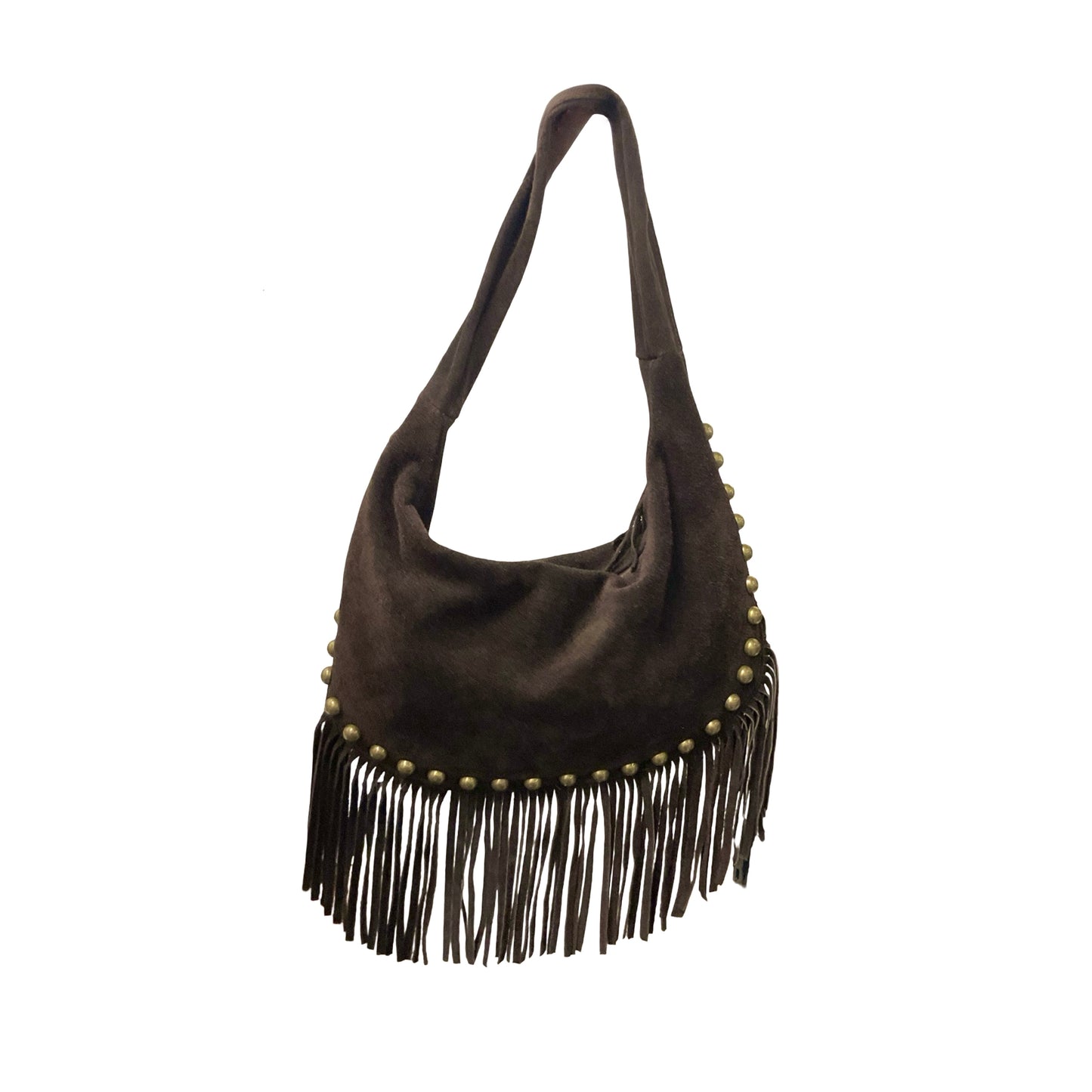 SAC EPAULE CUIR SUEDE ROCK L