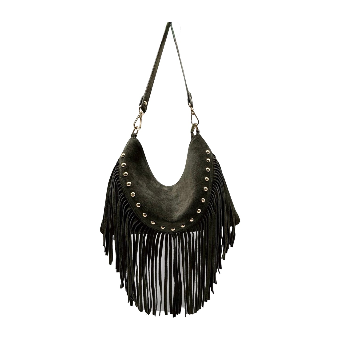 Sac bandoulière cuir suède réal