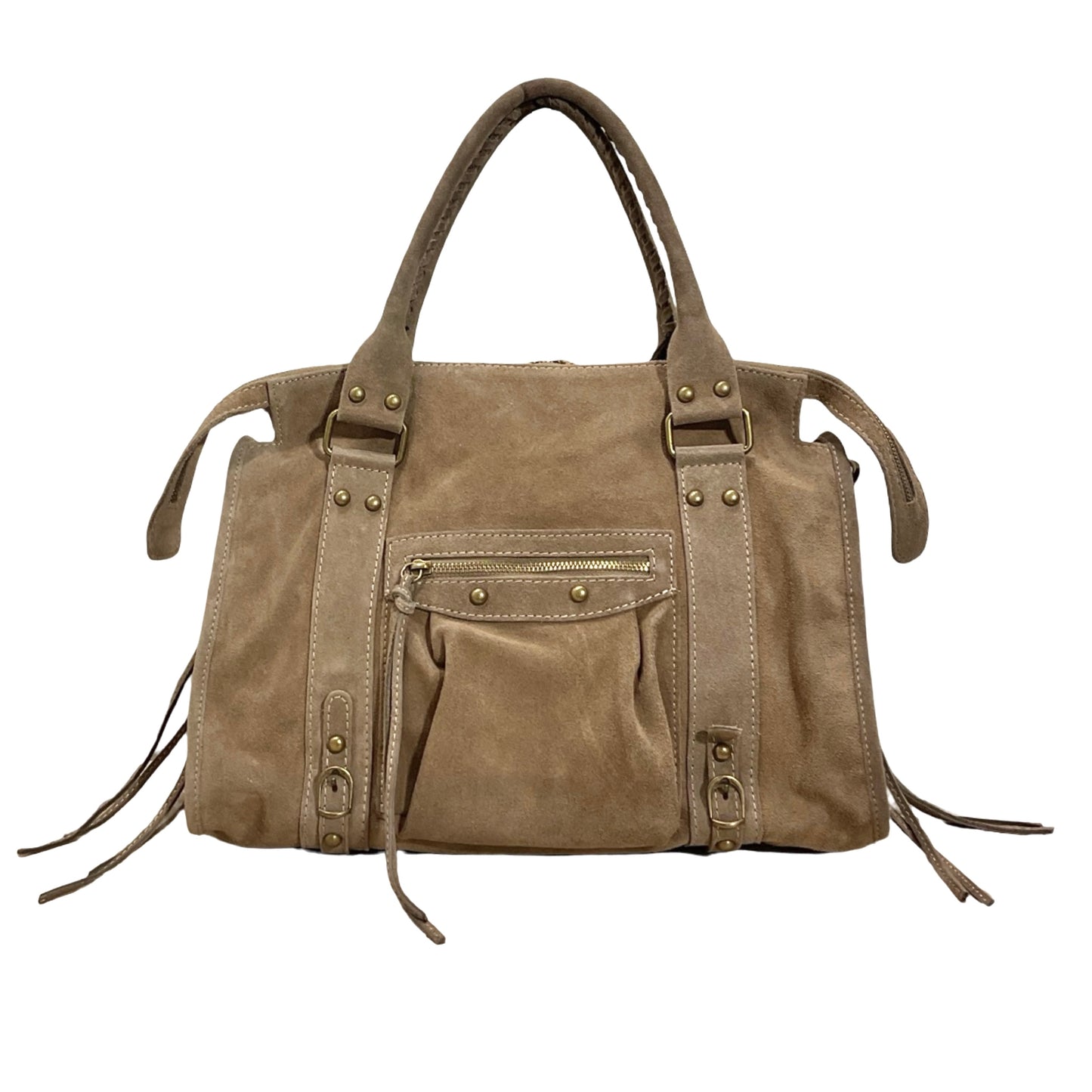 SAC CUIR SUÈDE CAPUCINE L