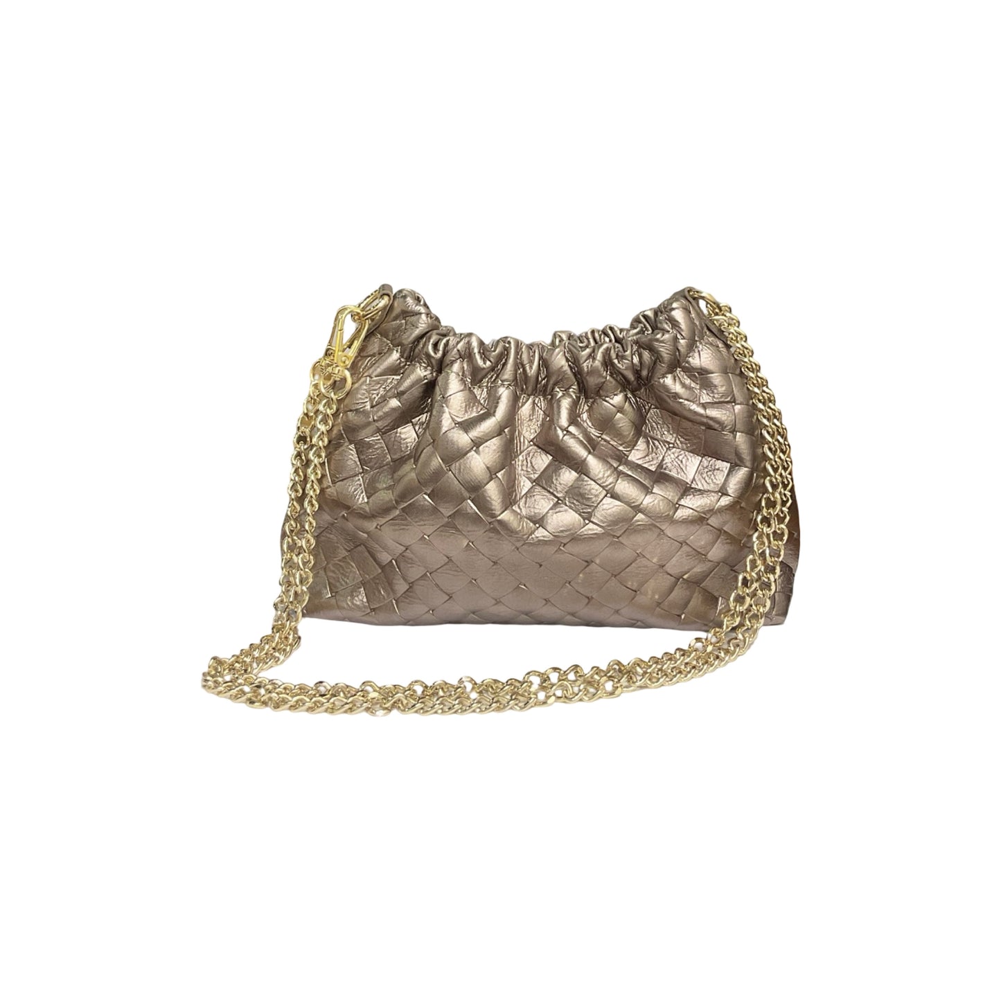 Sac cuir irisé tresse Plissa S