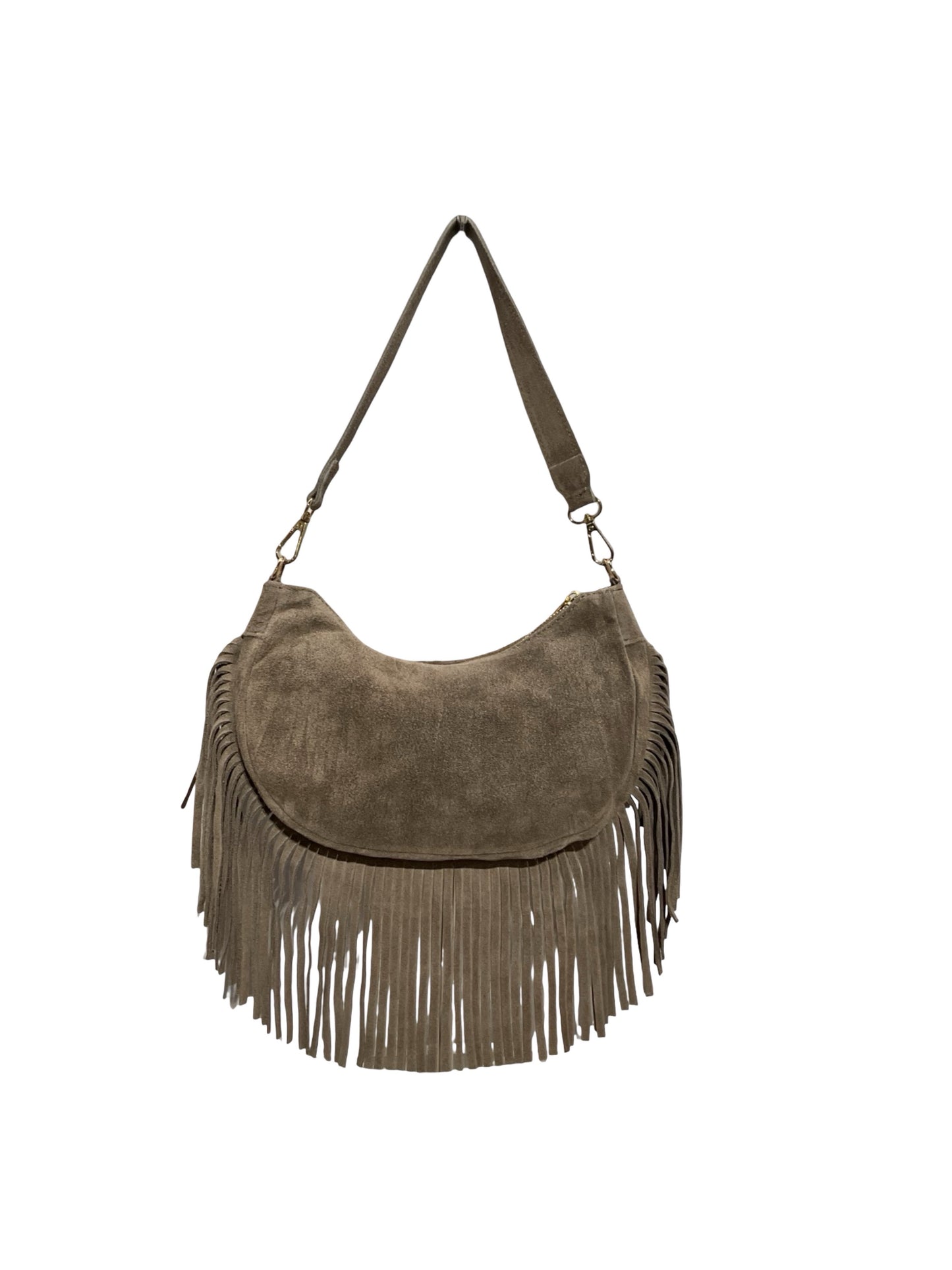 SAC CUIR SUEDE  FRANGE DEMY