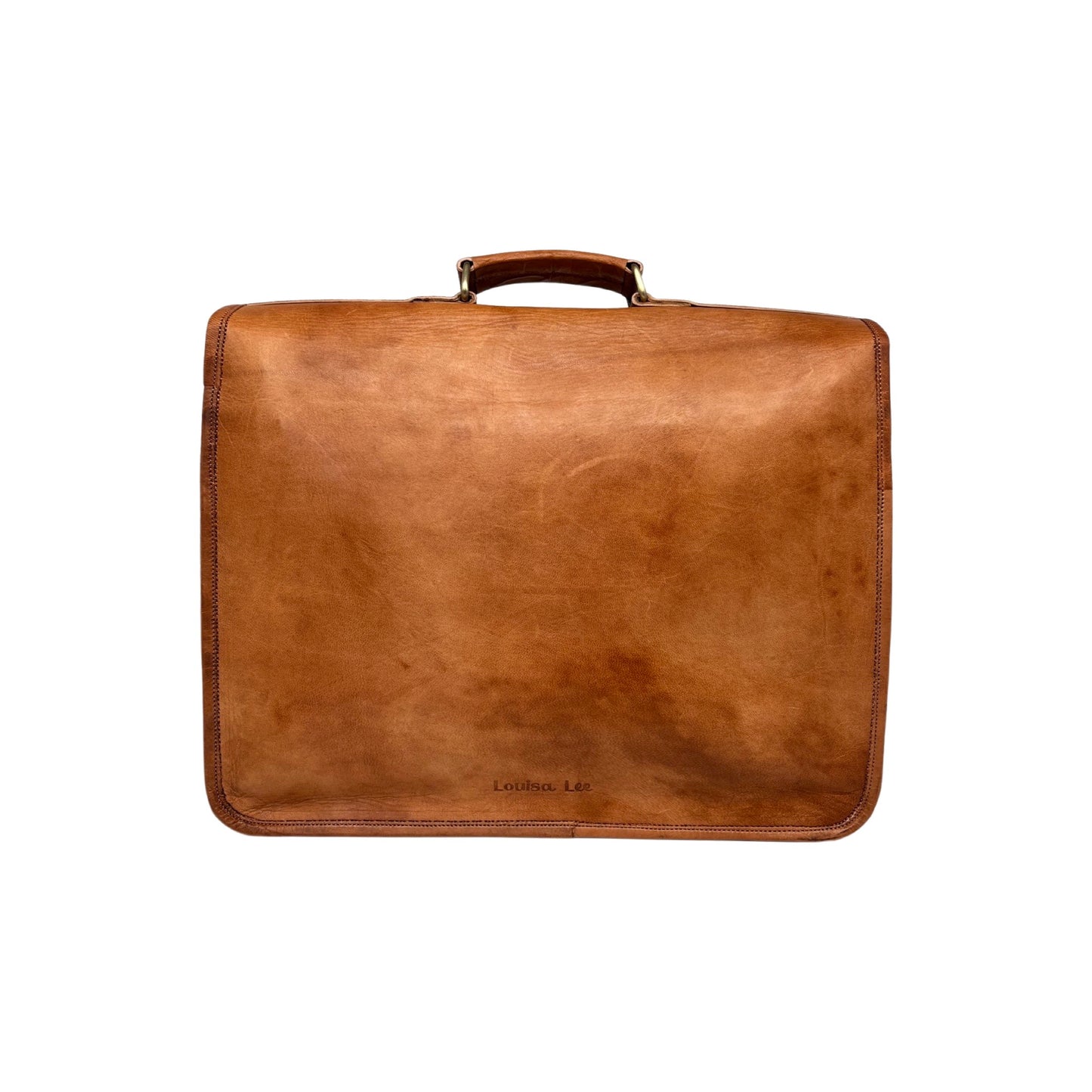 Goat leather briefcase 40 cm computer compartment