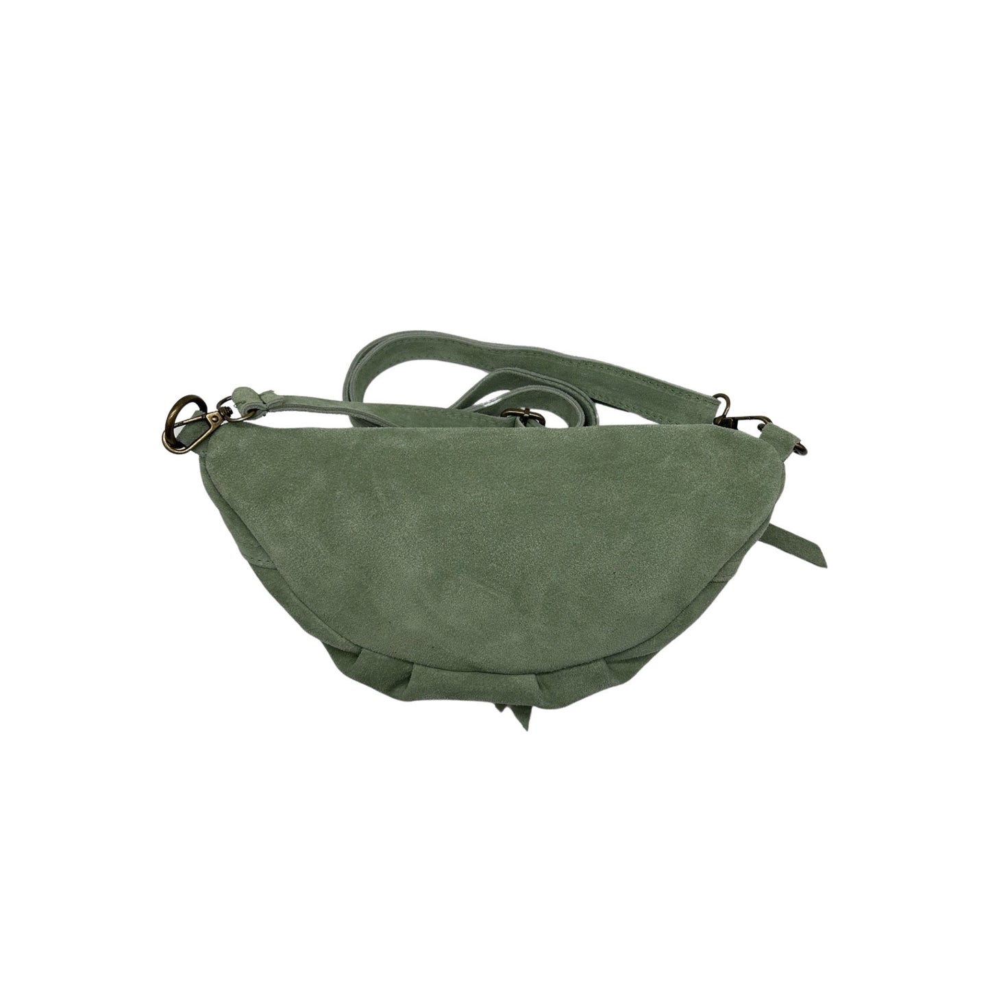 SAC BANANE CUIR DAIM JADE VERT