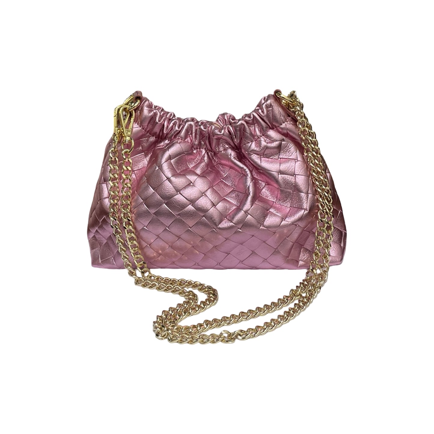 Sac cuir irisé tresse Plissa S