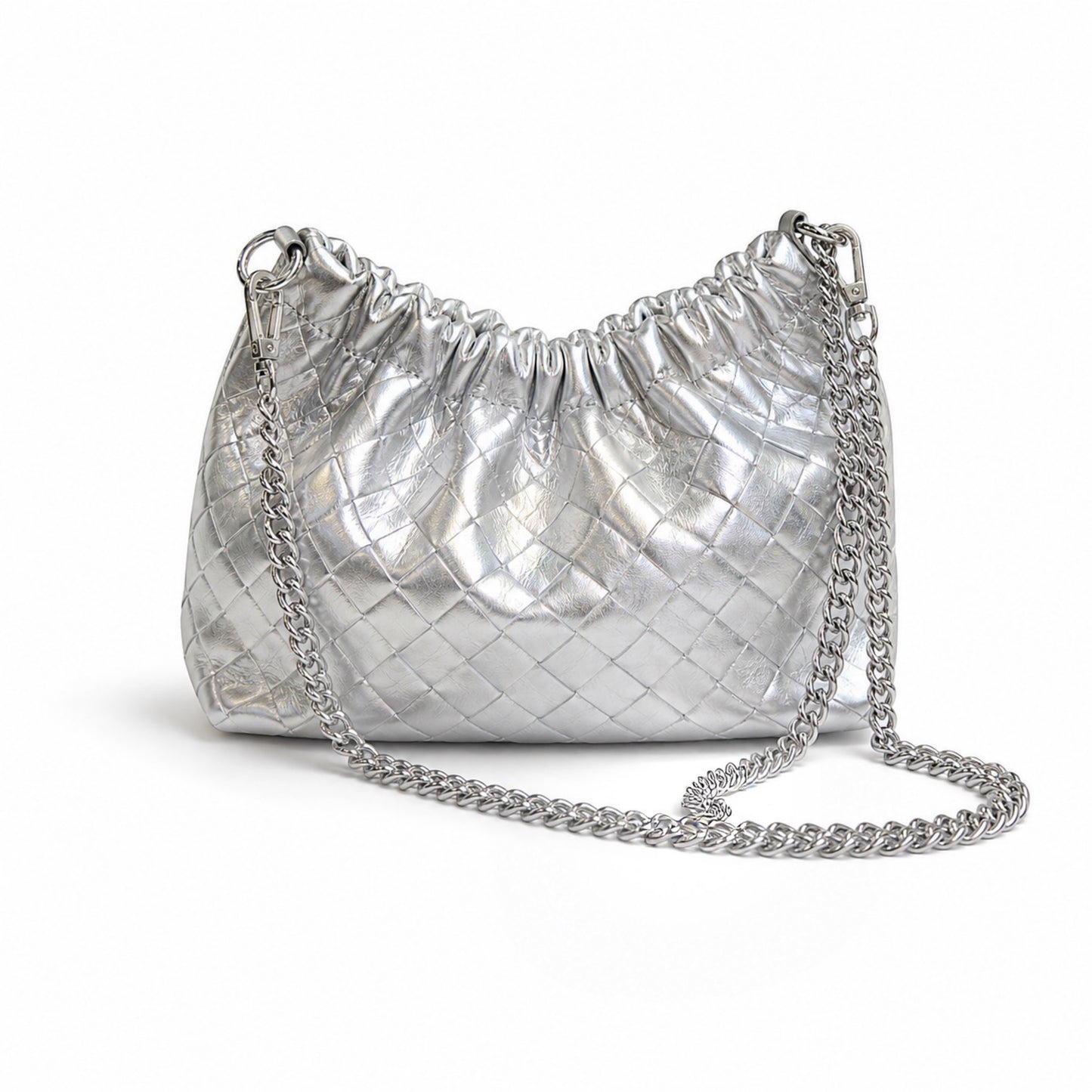 Sac cuir irisé tresse Plissa S