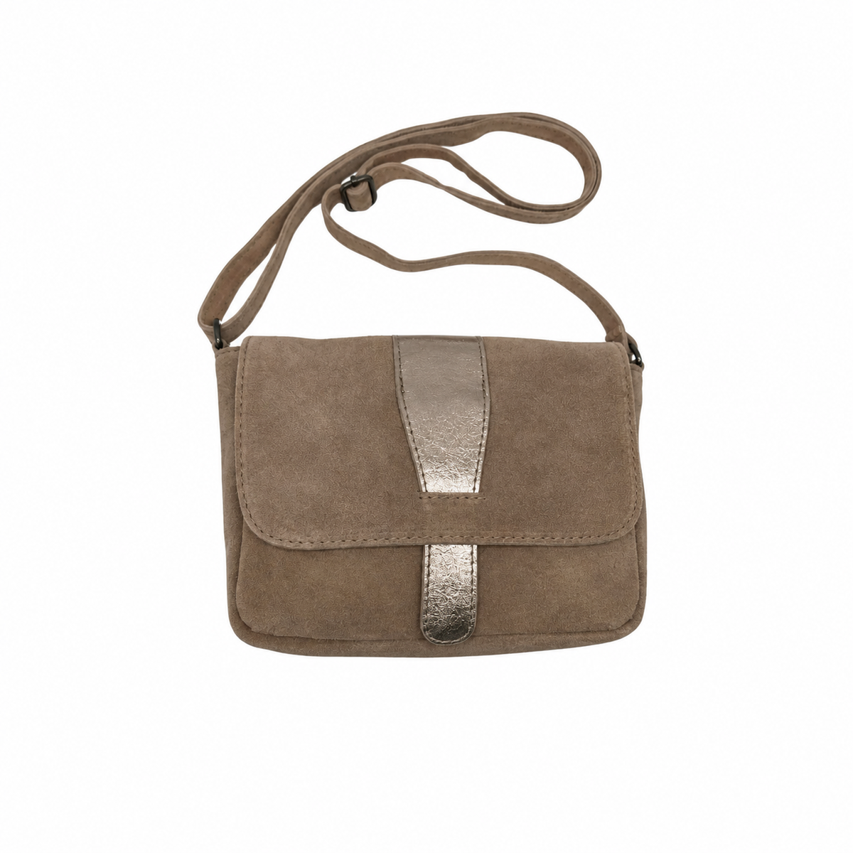 SAC BANDOULIERE CUIR SUEDE ROMANE