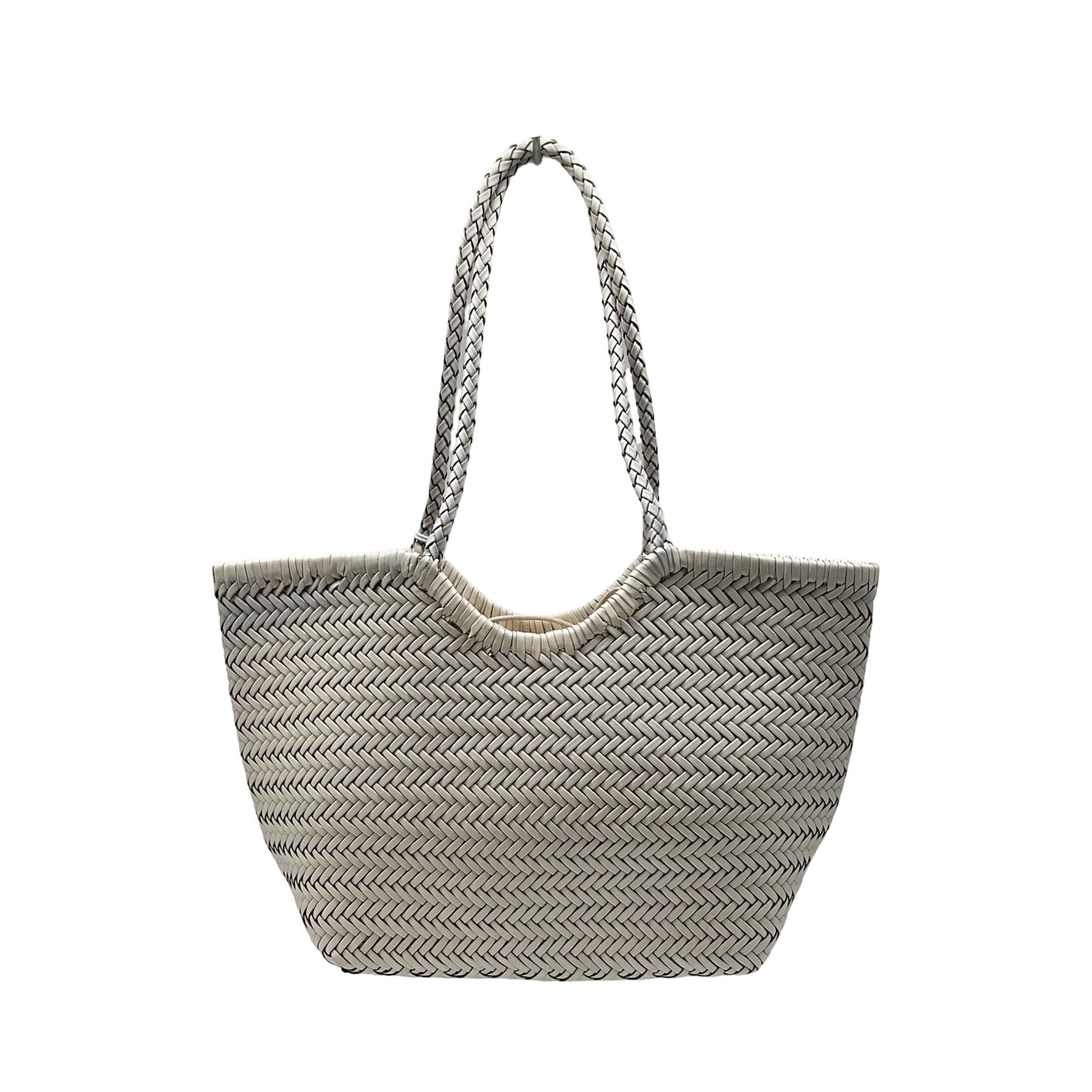 SAC SHOPPING CUIR TRESSE SMALL
