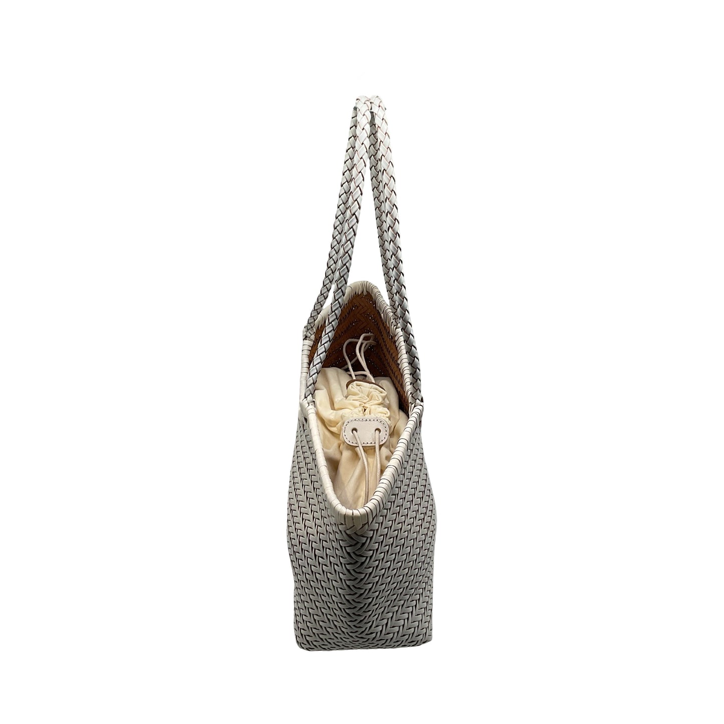 SAC SHOPPING CUIR TRESSE SMALL