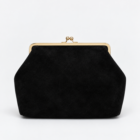Sac Tissus Suède big Fermoir