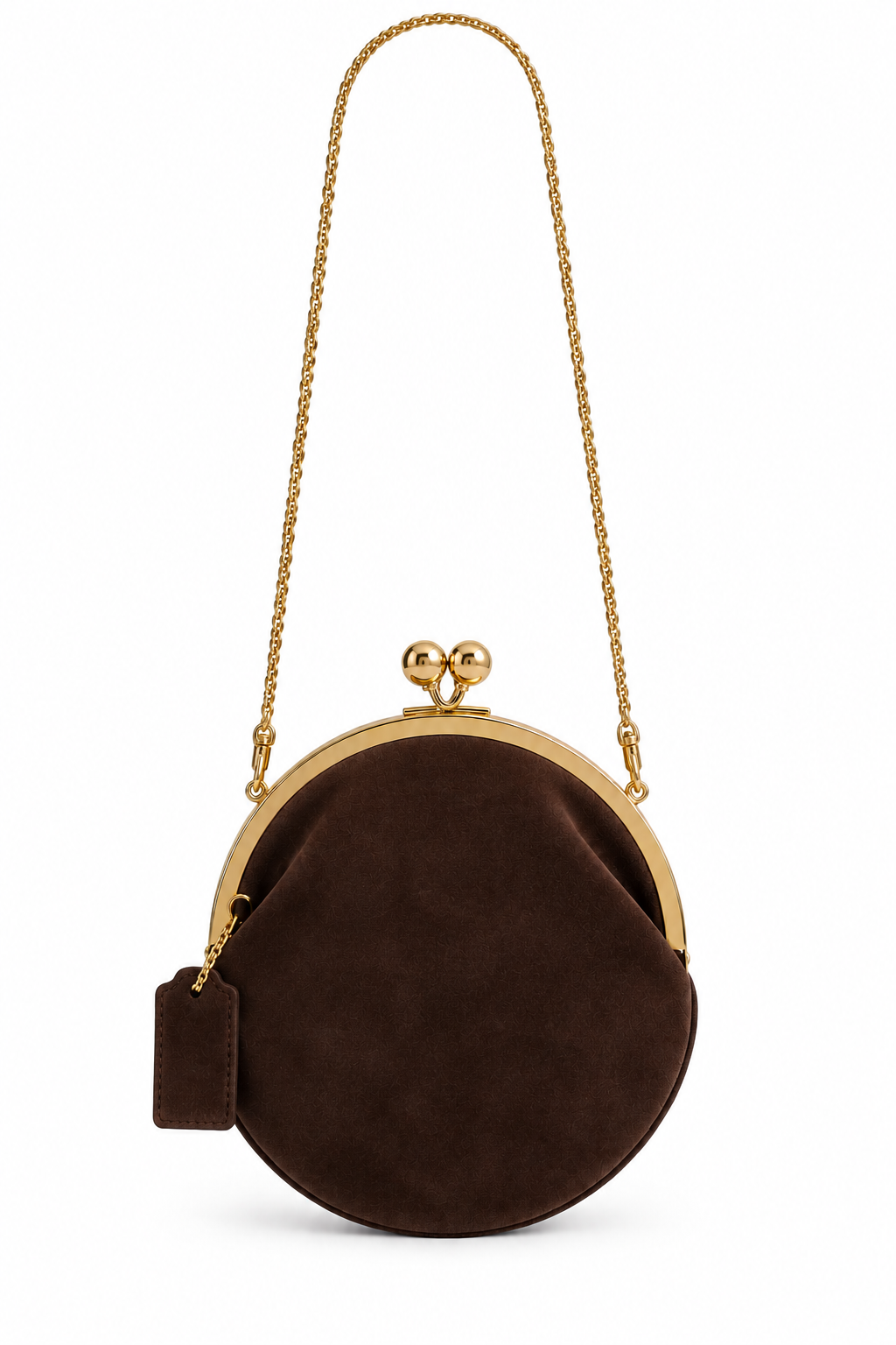 Sac Tissus Suède Fermoir