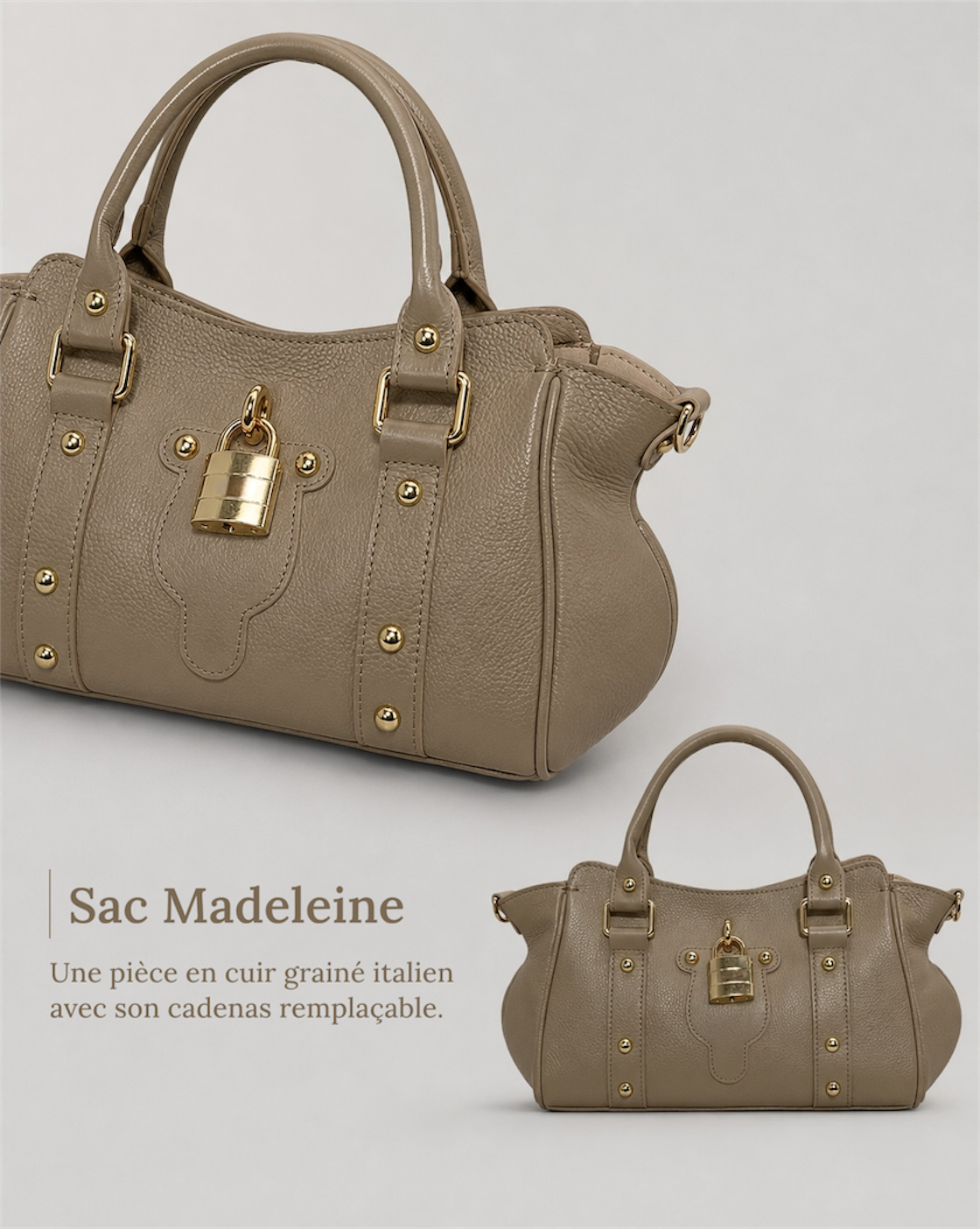 Sac À Main Cuir Grainé Madeleine