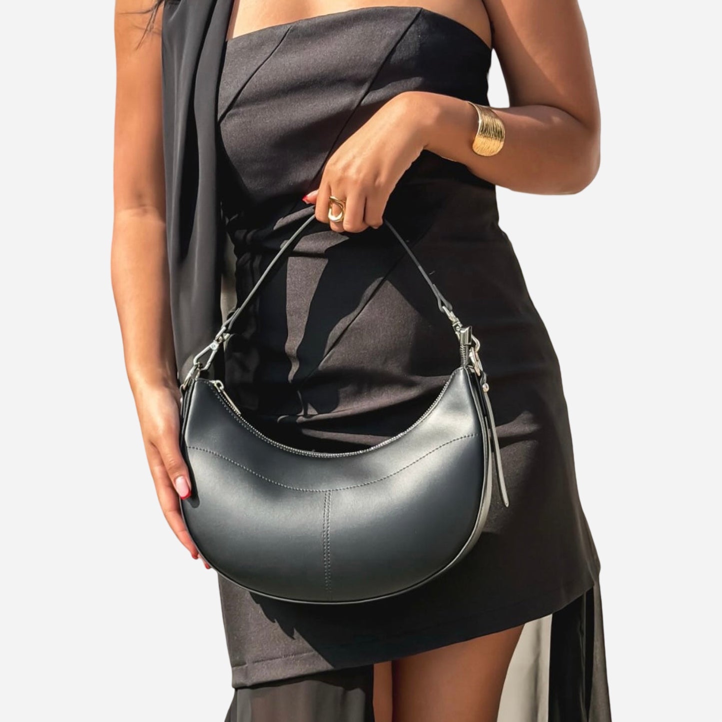 Sac Épaule Cuir Lisse Elena