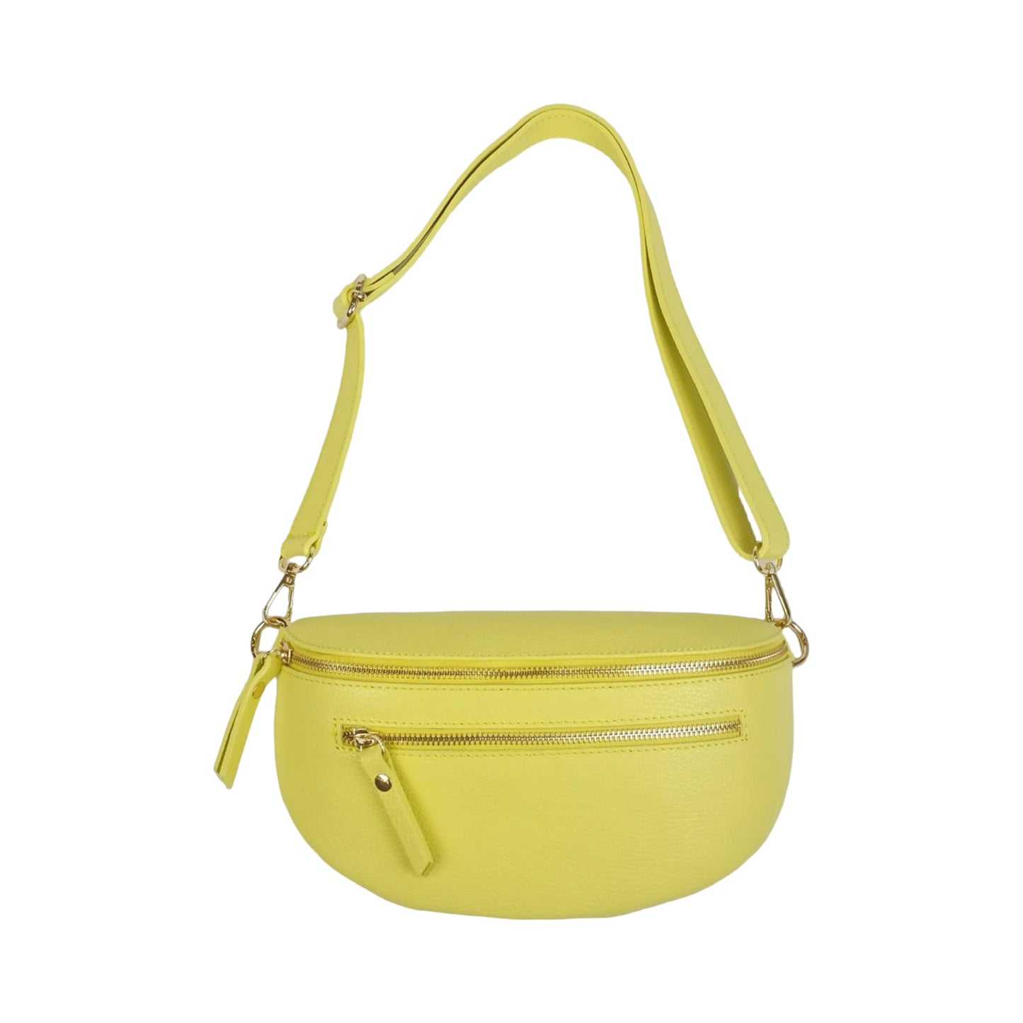 Sac Banane 2 Fermetures en Cuir Grainé 30cm
