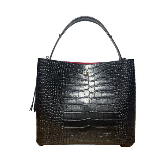 SAC CUIR CROCO LISE