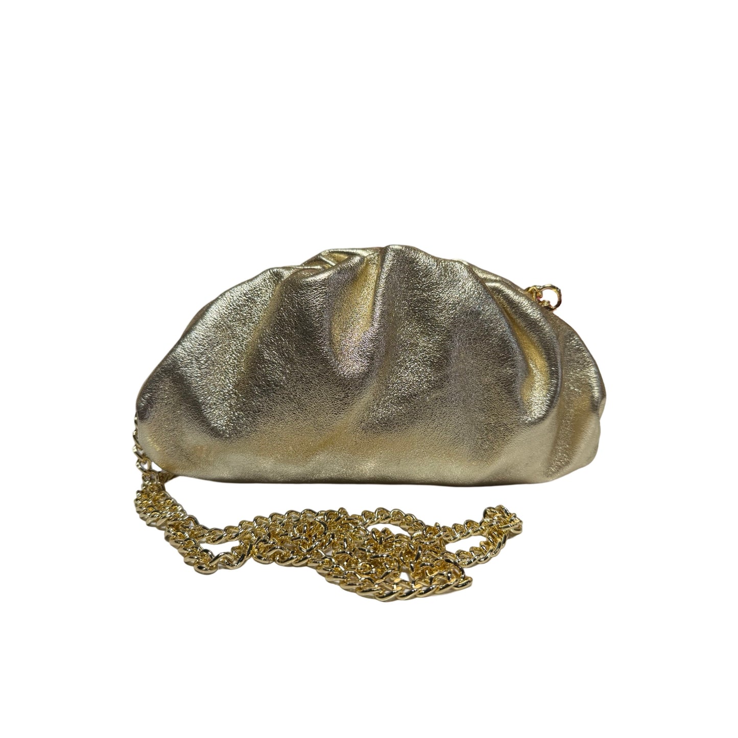 SAC PLISSE CUIR IRISE CHAINETTE