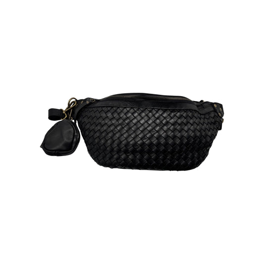 BLACK AMBRA WASHED LEATHER BELT BAG