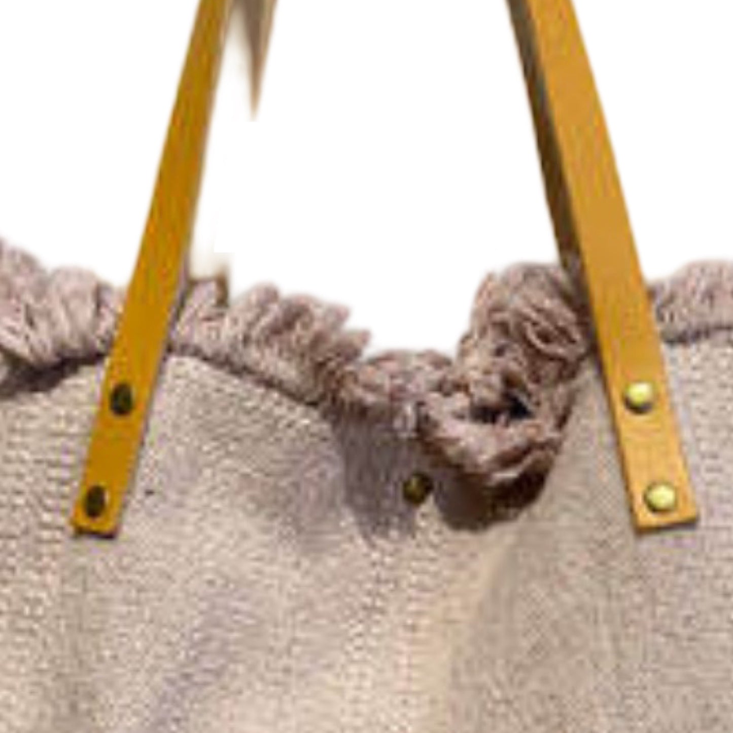 SAC COTTON GARNI CUIR BOHEME