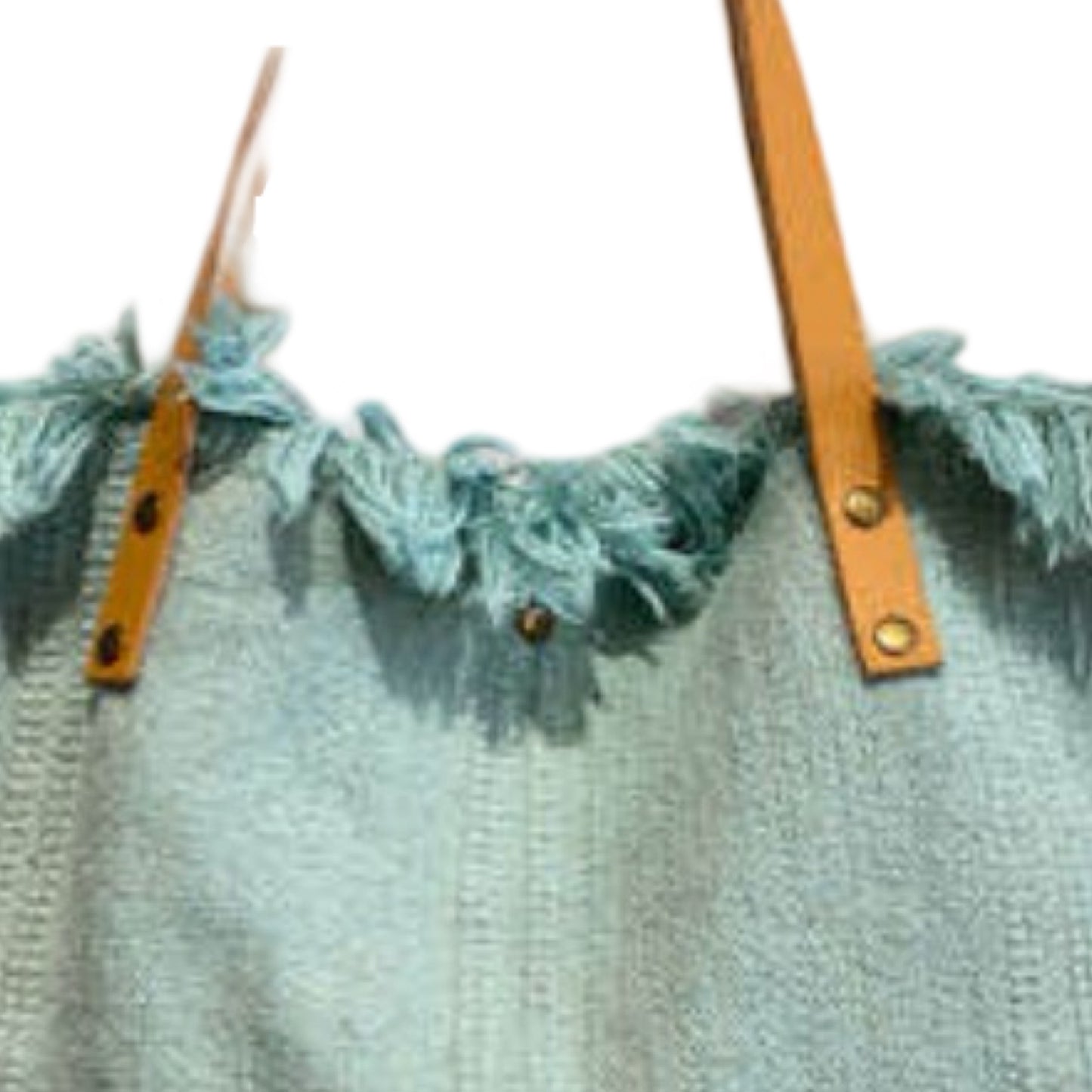 SAC COTTON GARNI CUIR BOHEME