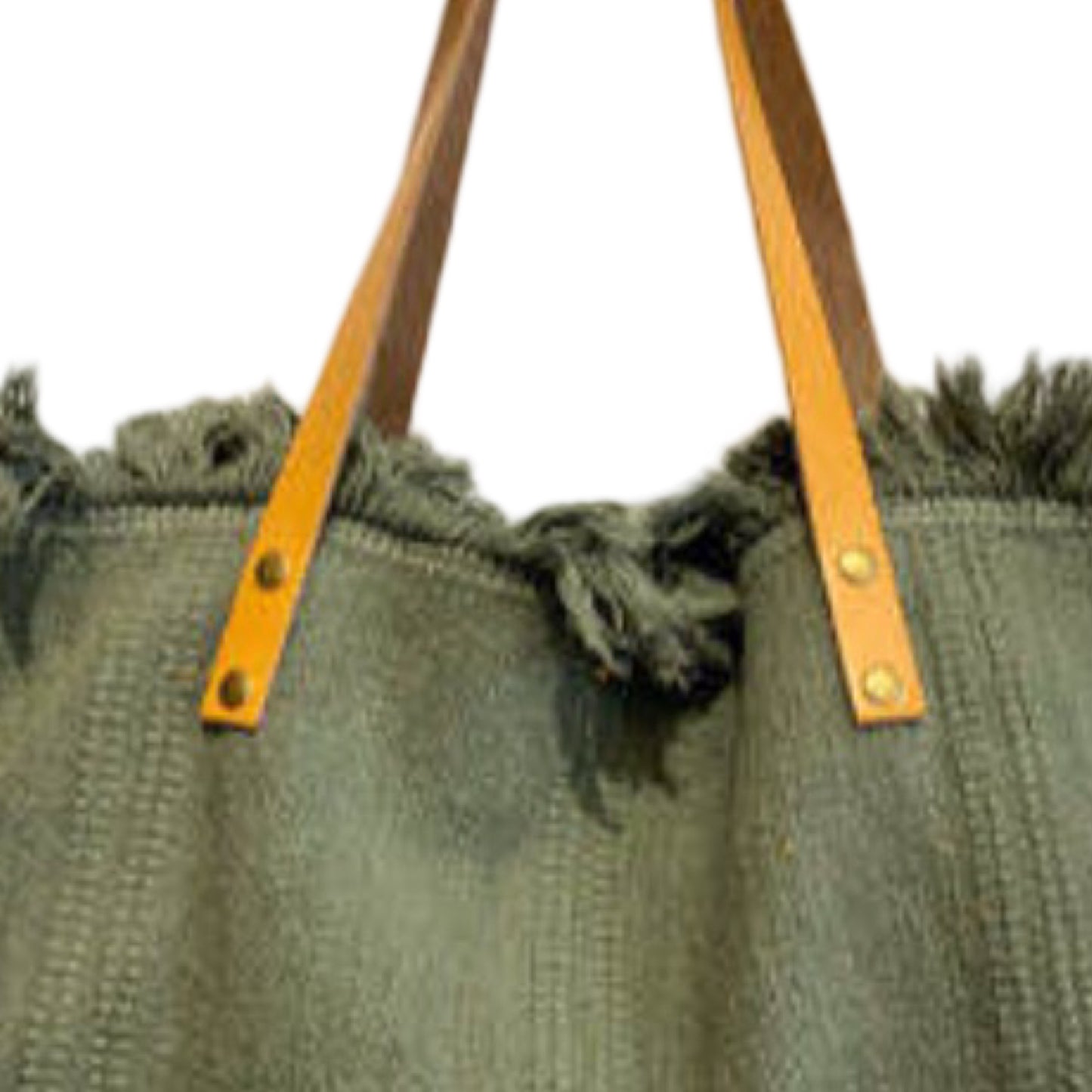 SAC COTTON GARNI CUIR BOHEME