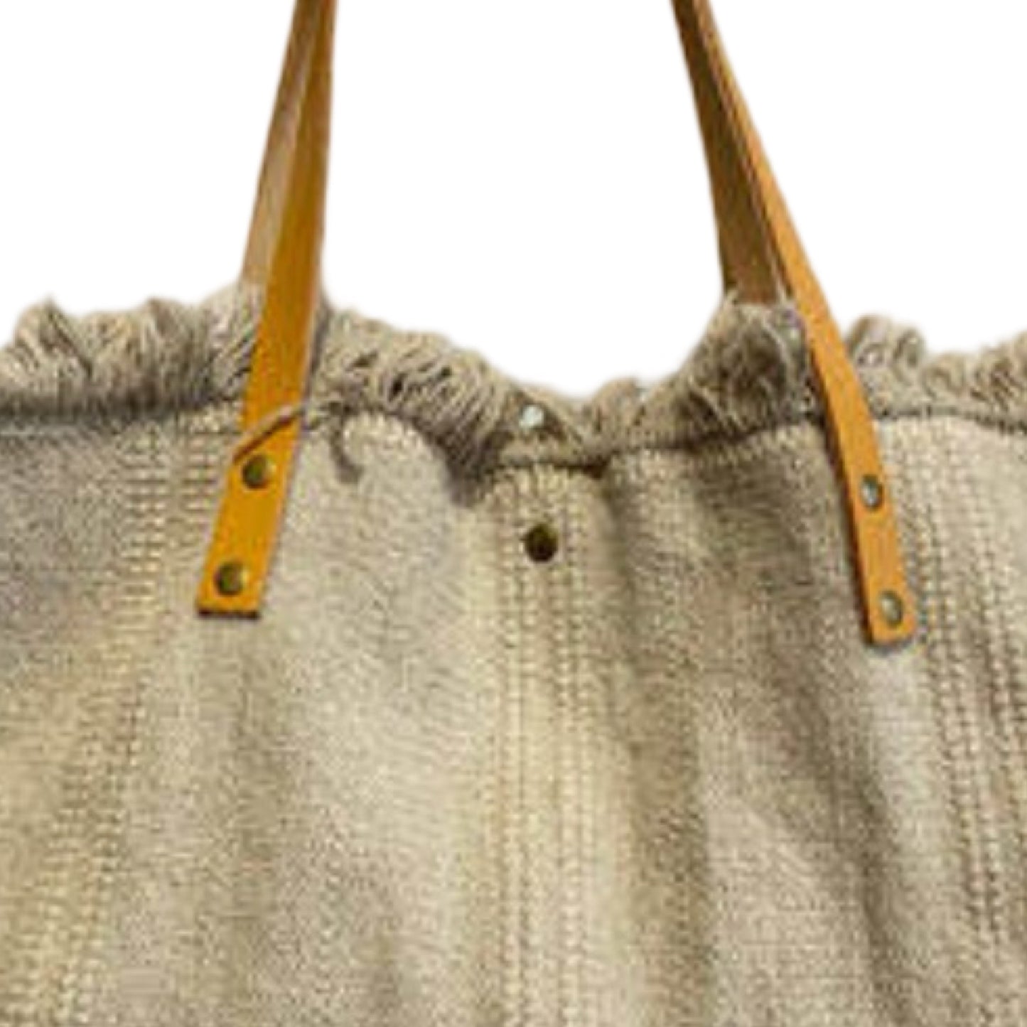 SAC COTTON GARNI CUIR BOHEME